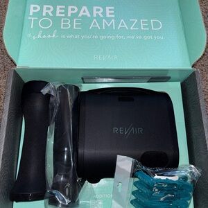 Black RevAir Reverse Air Hair Dryer - brand new never used - case included